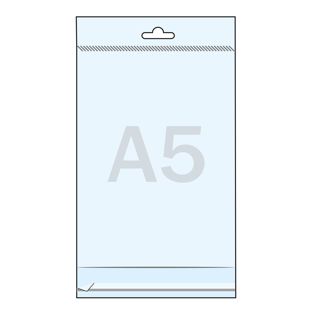 Headerbeutel, OPP-Folie 30 µm 155 x 215 mm