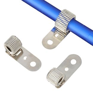 Stiftehalter aus Metall silber  | zum Einnieten, quer  