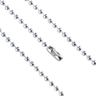 Kugelketten mit Verschluss 150 mm | 2.4 mm | silber  |  