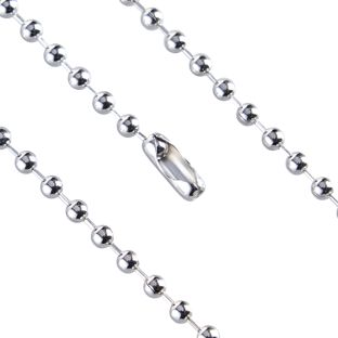 Kugelketten mit Verschluss 105 mm | 3.2 mm | silber  |  