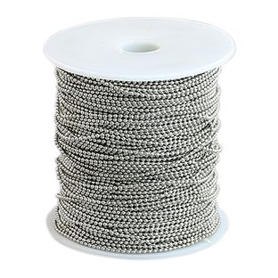 Kugelketten auf Rolle 100 m | 1.5 mm | silber  | Metall 