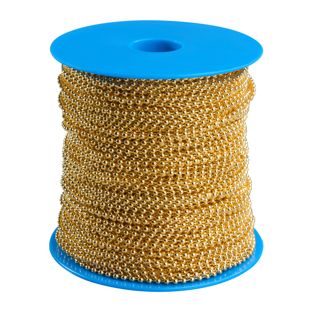 Kugelketten auf Rolle 100 m | 2.4 mm | gold  | Metall 