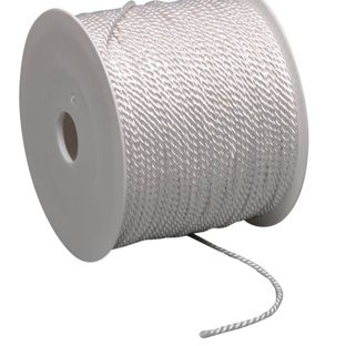 Atlaskordel auf Rolle, 2 mm x 100 m, Viskose weiß 