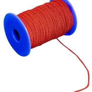 Atlaskordel auf Rolle, 2 mm x 100 m, Viskose rot 
