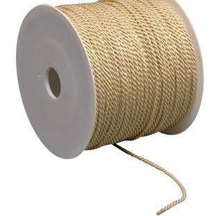Atlaskordel auf Rolle, 2 mm x 100 m, Viskose beige 