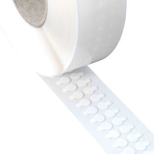 Doppelseitige Reinacrylat-Klebepunkte, 1 mm dick, stark/stark 20 mm | 3.000 STK