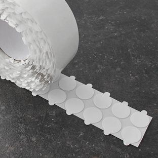 Doppelseitige Reinacrylat-Klebepunkte, 1 mm dick, stark/stark 30 mm | 1.000 STK