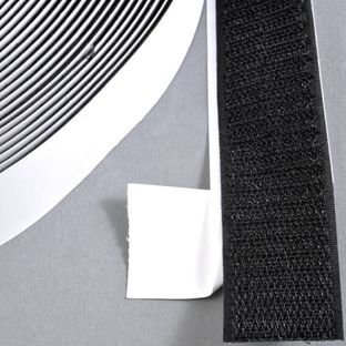 Hakenband selbstklebend auf Rolle mit 25 m 30 mm | schwarz