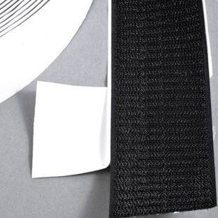 Hakenband selbstklebend auf Rolle mit 25 m 50 mm | schwarz