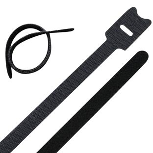 Klettkabelbinder, 202 x 12 mm, schwarz 
