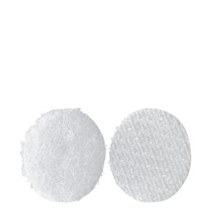 Klettpunkte auf Bogen, Set aus Haken und Flausch 13 mm | weiß  | Set - Haken und Flausch  | 140 Paar