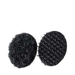 Klettpunkte auf Bogen, Set aus Haken und Flausch 13 mm | schwarz  | Set - Haken und Flausch  | 140 Paar