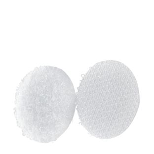 Klettpunkte auf Bogen, Set aus Haken und Flausch 21 mm | weiß  | Set - Haken und Flausch  | 108 Paar
