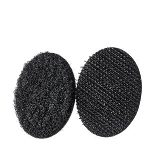 Klettpunkte auf Bogen, Set aus Haken und Flausch 33 mm | schwarz  | Set - Haken und Flausch  | 96 Paar