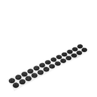 Klettpunkte auf Rolle, 10 mm | schwarz | Flausch