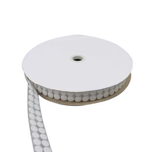 Klettpunkte auf Rolle, Haken  | 13 mm | weiß 