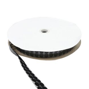 Klettpunkte auf Rolle, Flausch  | 13 mm | schwarz 