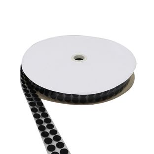 Klettpunkte auf Rolle, 13 mm | schwarz | Haken