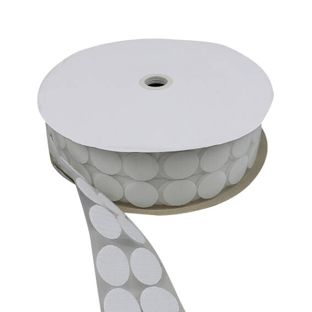 Klettpunkte auf Rolle, Haken  | 33 mm | weiß 