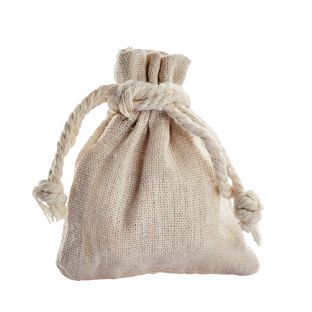 Säckchen à la Leinen, Schmalseite offen, naturfarben, Pack mit 10 Stück, 80 x 100 mm 
