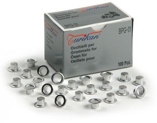 Ösen ALU-9 für Ösenlocher Skre-Perfo, Turikan BP-01 und PunchNBind, Pack mit 100 Stück 