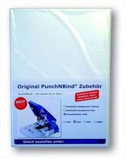 Rückenkarton weiß glatt A4, Pack mit 100 Stück 