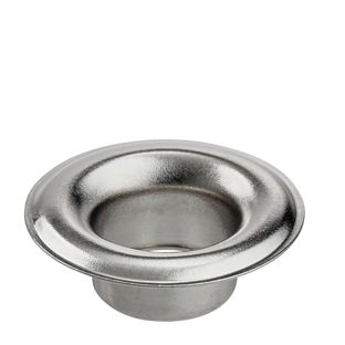 Ösen für Hand Ösenpresse BB-XOEP, ⌀ 10 mm, rostfrei, Messing vernickelt, Schachtel mit 100 Stück 
