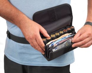 Kellnerbörse mit Münzspender 
