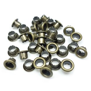 Eisenthaler Ösen EFC-30, farbig für 2-30 Blatt, Pack mit 250 Stück Antik Messing 