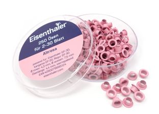 Eisenthaler Ösen EFC-30, farbig für 2-30 Blatt, Pack mit 250 Stück altrosa 
