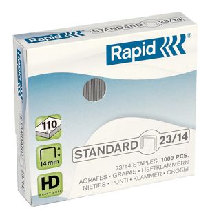 Rapid Heftklammern, STANDARD, Pack mit 1.000 Stück 23/14 