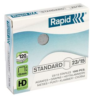 Rapid Heftklammern, STANDARD, Pack mit 1.000 Stück 23/15 
