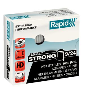 Rapid Heftklammern, SUPER STRONG 9/24  | 1000 Klammern pro Pack 