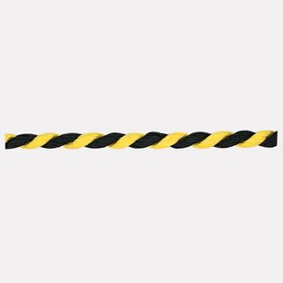 Albenkordel auf Rolle, 2 mm, 3-fach gedreht gelb|schwarz  | 500 m