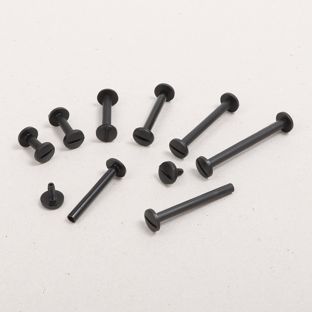 Buchschrauben aus Kunststoff, M4-Gewinde 45 mm | schwarz 