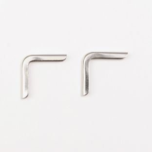 Buchecken Metall C 22 - 23 x 23 mm  | vernickelt 