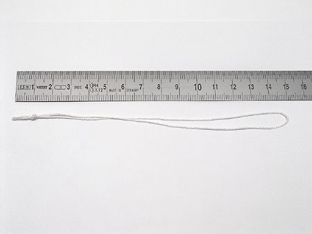 Textilfäden geknüpft, weiß 160 mm