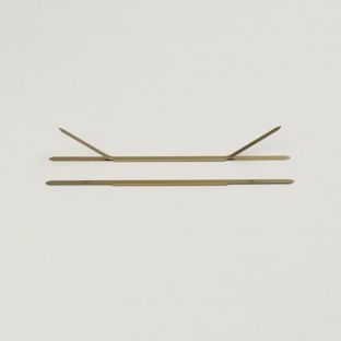 Doppelheftzungen 170 mm, gold lackiert 