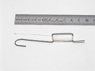 Haken mit Faden transparente Perle  | kleiner Haken, 3 m Länge 