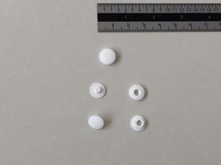 Druckösen Kunststoff, dünne Ausführung weiß  | 2 mm | 10 mm