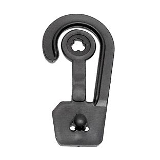 Aufhängehaken, 50 x 26 mm, schwarz 