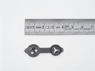 Briefknopf Alpha, 23 x 4mm schwarz 