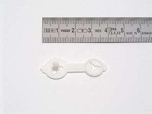 Briefknopf Alpha, 23 x 4mm weiß 