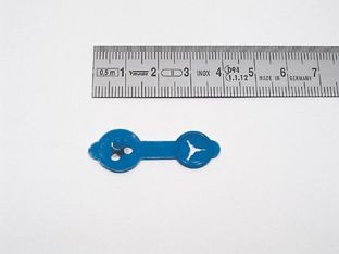 Briefknopf Alpha, 23 x 4mm blau 