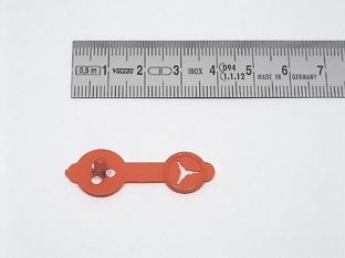 Briefknopf Alpha, 23 x 4mm rot 