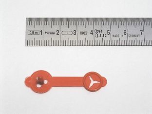 Briefknopf Beta, 30 x 5 mm rot 