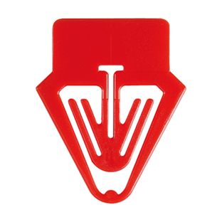 Aktenreiter, Kartenreiter 25 mm, Kunststoff rot