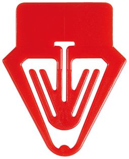 Aktenreiter, Kartenreiter 25 mm, Kunststoff rot 
