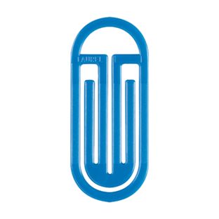 Kunststoff-Büroklammern, Bogen King Klip 50/62 mm blau