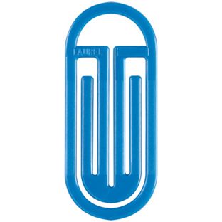 Kunststoff-Büroklammern, Bogen King Klip 50/62 mm blau 